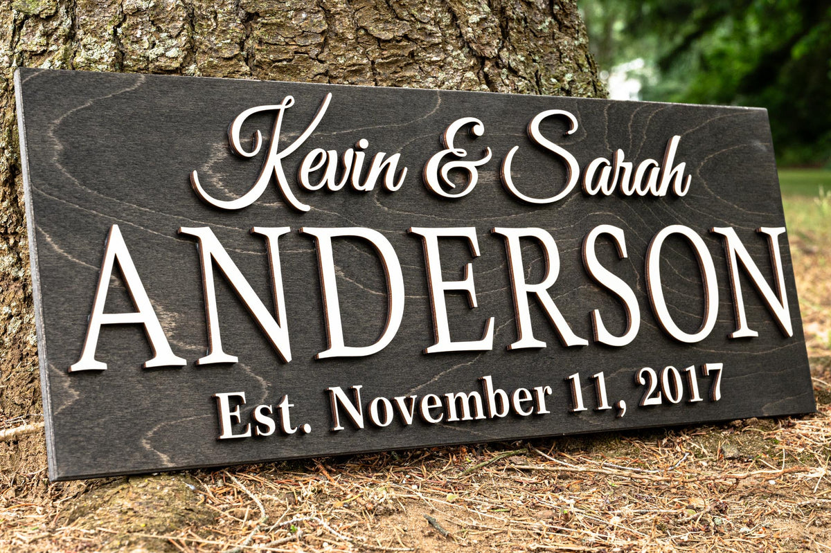 Family Name sign, Last Name sign, Est sign, Family est sign, Est Signage, Family est sign, last name sign, sold Personalized Wedding gift