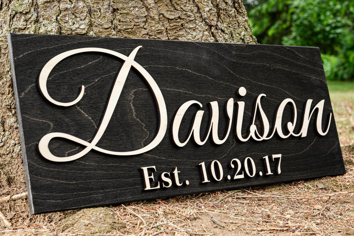 Large last name sign, cut hotsell out last name sign, wedding name sign, double name sign, cut out sign, outline sign, wood last name sign, wedding