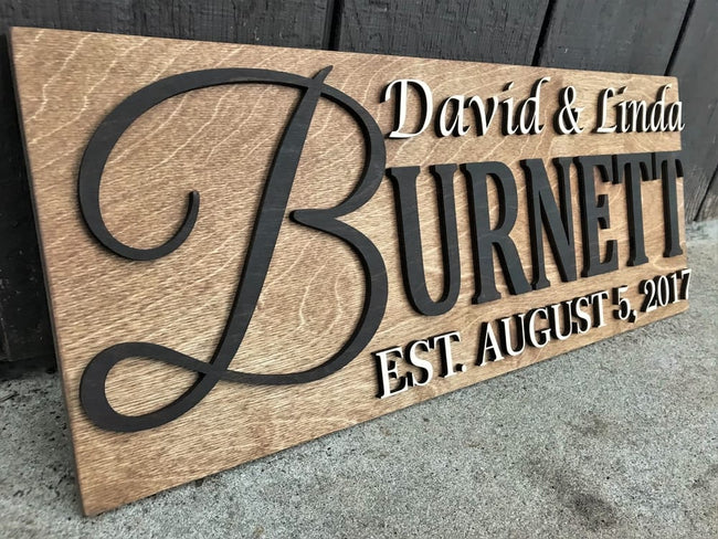 Personalized Wooden Signs, Family Name Signs